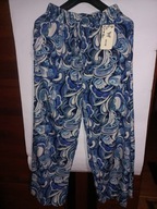 Spodnie letnie 34 36 wiskoza w pasie 70 cm nowe