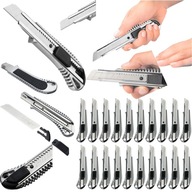 ZESTAW 20 SZT NÓŻ DO TAPET NOŻYK UNIWERSALNY Z ŁAMANYM OSTRZEM 18 MM