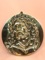 obrazek z mosiądzu - Głowa Chrystusa - nowy