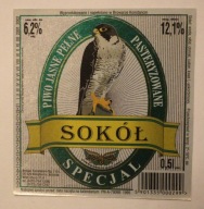 ETYKIETA - Konstancin - Browar Konstancin SOKÓŁ SPECJAL - PIWO JASNE PEŁNE