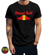 ŚMIESZNA KOSZULKA Z NAPISAMI DEAD BULL PARODIA T-SHIRT CZARNY M