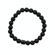 Bransoletka Koraliki Matowa Elastyczna Męska Prezent dla Niego