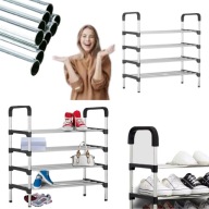 SZAFKA PÓŁKA STOJAK REGAŁ ORGANIZER NA BUTY OBUWIE 4 POZIOMY MOCNY