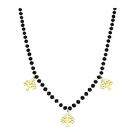 56917 Celebrytka złota stal chirurgiczna drzewka koraliki