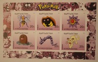 POKEMON - CIEKAWY BLOCZEK - 6 ZNACZKÓW - KIRGISTAN 2000 rok
