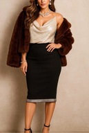 Spódnica z eleganckim wykończeniem roz.M/L