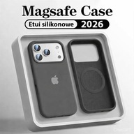 Etui do Apple iPhone 17 Pro Silicone Szary Carbon Z LOGO i Magsafe plecki