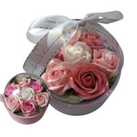 FLOWERBOX KWIATY MYDLANE BUKIET KWIATÓW PREZENT NA WALENTYNKI DLA NIEJ