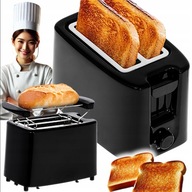 TOSTER OPIEKACZ DO KANAPEK CZARNY 6 STOPNI REGULACJI Z RUSZTEM TACKĄ MOCNY