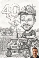Wyjątkowa KARYKATURA Ołówek z Twojego zdjęcia – Plakat A4 +Antyrama Express