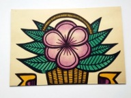 Stary telegram - Bukiet kwiatów - proj. Andrzej Krajewski