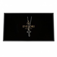 Naszyjnik Krzyż Y2K Goth Punk Srebrny Łańcuszek Unisex Styl Grunge Prezent