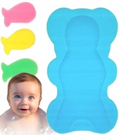 MATERACYK DO KĄPIELI GĄBKA MATA DO WANNY + 3 gąbki - kąpiel w zasięgu ręki!