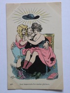 Xavier Sager grafik satyra humor " Do niewinnych z pełnymi rękami " 1910