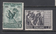 WŁOCHY / TRIEST zona A **Mi 164-165 HANDEL seria z 1951
