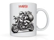 Świąteczny kubek z TWOIM imieniem na prezent MOTOR MIKOŁAJKI ŚWIĘTA