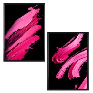 Plakat Zestaw 50x70 2 szt. PREMIUM CZARNE TŁO ,SALON ,BIURO, POKÓJ