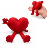 Dekoracyjne Serce 3D z Nogami – Prezent dla Niej i dla Niego na Walentynki