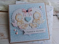 Kartka z okazji narodzin bliźniąt