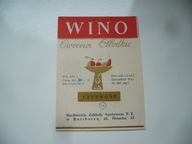 PRL STARA ETYKIETA Z KOLEKCJI WINO OWOCOWE SŁODKIE RACIBÓRZ