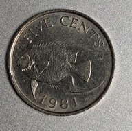 Bermudy 5 centów, 1981r. BCM