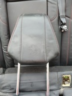 Peugeot 308 t9 lift gt gt line zagłówek przod skóra czerwona nic logo