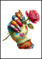 A2 PLAKAT DO SALONU MANICURE URODY, PLAKAT DLA KOSMETYCZKI PAZNOKCIE LAKIER