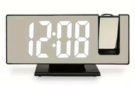 ZEGAR CYFROWY LED BUDZIK Z PROJEKTOREM ELEKTRONICZNY LUSTRO TERMOMETR 4w1