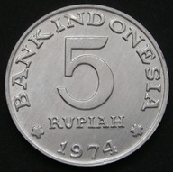 Indonezja 5 rupiah 1974 - stan menniczy