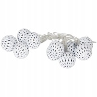 LAMPKI GIRLANDA BOMBKI DEKORACYJNE OZDOBNE LED AŻUROWE BIAŁE