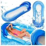 MATERAC DO PŁYWANIA Z SIATKĄ I ZAGŁÓWKIEM LEŻAK FOTEL WODNY SIATKA DMUCHANY