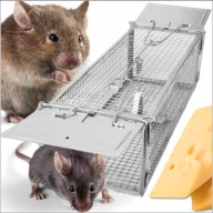 PUŁAPKA NA SZCZURY MYSZY ŻYWOŁAPKA XXL ŁAPKA KUNY GRYZONIE HUMANITARNA 41cm