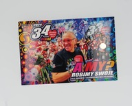 Kalendarz ścienny trójdzielny WOŚP na 2026 rok z autografem Jurka Owsiaka!