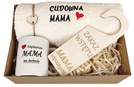 PREZENT DLA MAMY MATKI ZESTAW PREZENTOWY URODZINY IMIENINY RĘCZNIK KUBEK