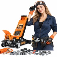 Podnośnik samochodowy żaba 3T niskoprofilowy 2 tłoki 73-515 mm