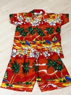 Y Komplet hawajski koszulka spodenki krajobraz tropikalnych wysp 6 lat