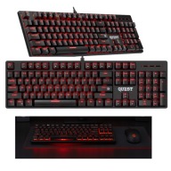 KLAWIATURA MECHANICZNA DEFENDER QUEST QWERTY, OUTEMU RED, PODŚWIETLENIE LED