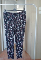 spodnie materiałowe chinos proste c&a wzorek 44