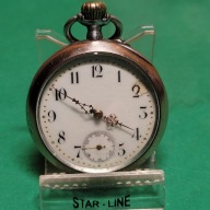 Stary zegarek . Kieszonkowy CYLINDRE -Srebro 800 pr.