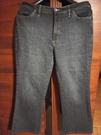 Spodnie Joyjeans 44 granat bawełna pas 92 cm jak nowe