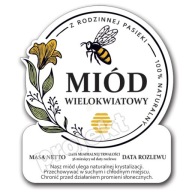 NAKLEJKI ETYKIETY NA MIÓD 12 sztuk 7x8 cm