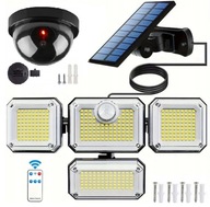 Lampa solarna LED z czujnikiem ruchu i zmierzchu | GRATIS atrapa kamery
