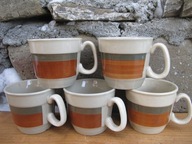 KREMOWA Filiżanka w Paski_Porcelit PRUSZKÓW PRL