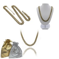 ŁAŃCUCH ZŁOTY GRUBY SPLOT PANCERKA STAL NIERDZEWNA