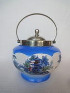 L & SONS HANLEY Anglia cukiernica motyw japoński posrebrzana GF. B EPNS