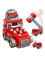 Ciężarówka strażacka WOOPIE 2w1 Uderz Kreta gra 3+ dla dzieci interaktywna