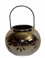 Piękne złote Boże Narodzenie lampion świecznik lustrzany WYPRZEDAŻ SKARBÓW