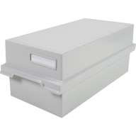 Brulion Pudełko na karty indeksowe, fiszki-indeks alfabetyczny, szary