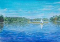 ŻAGLÓWKA akwarela A4