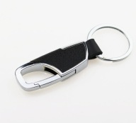 SKÓRZANY BRELOK BRELOCZEK DO KLUCZY AUTA CHROM